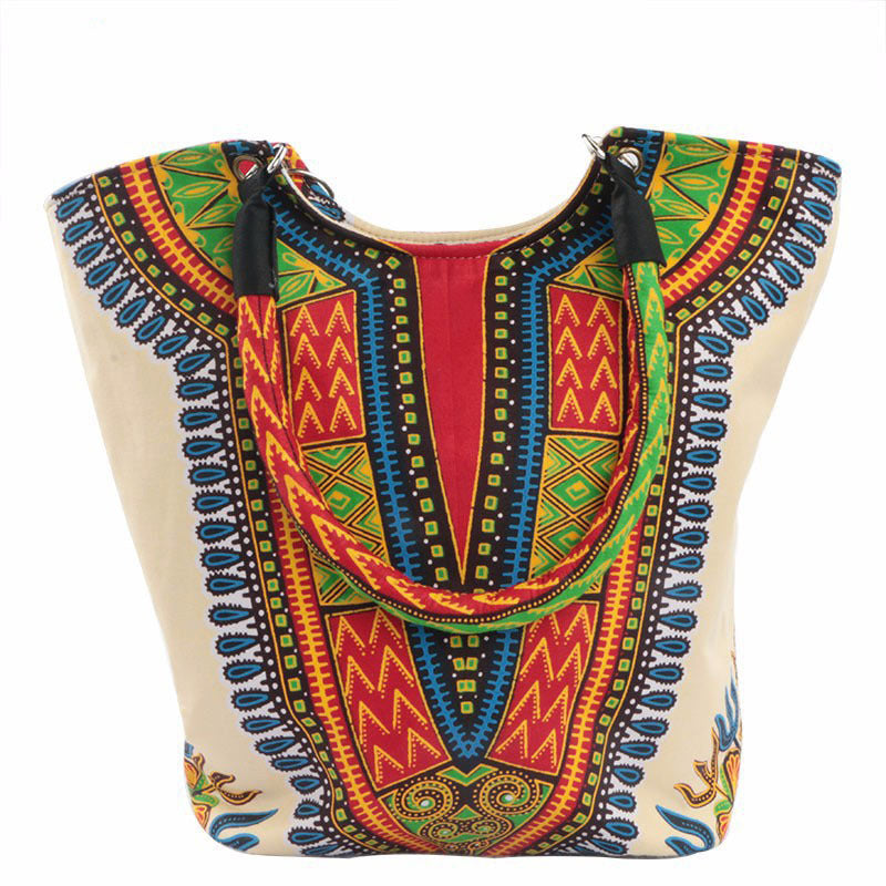 Geometric Boston Cotton Bag  A Touch of Afro Style